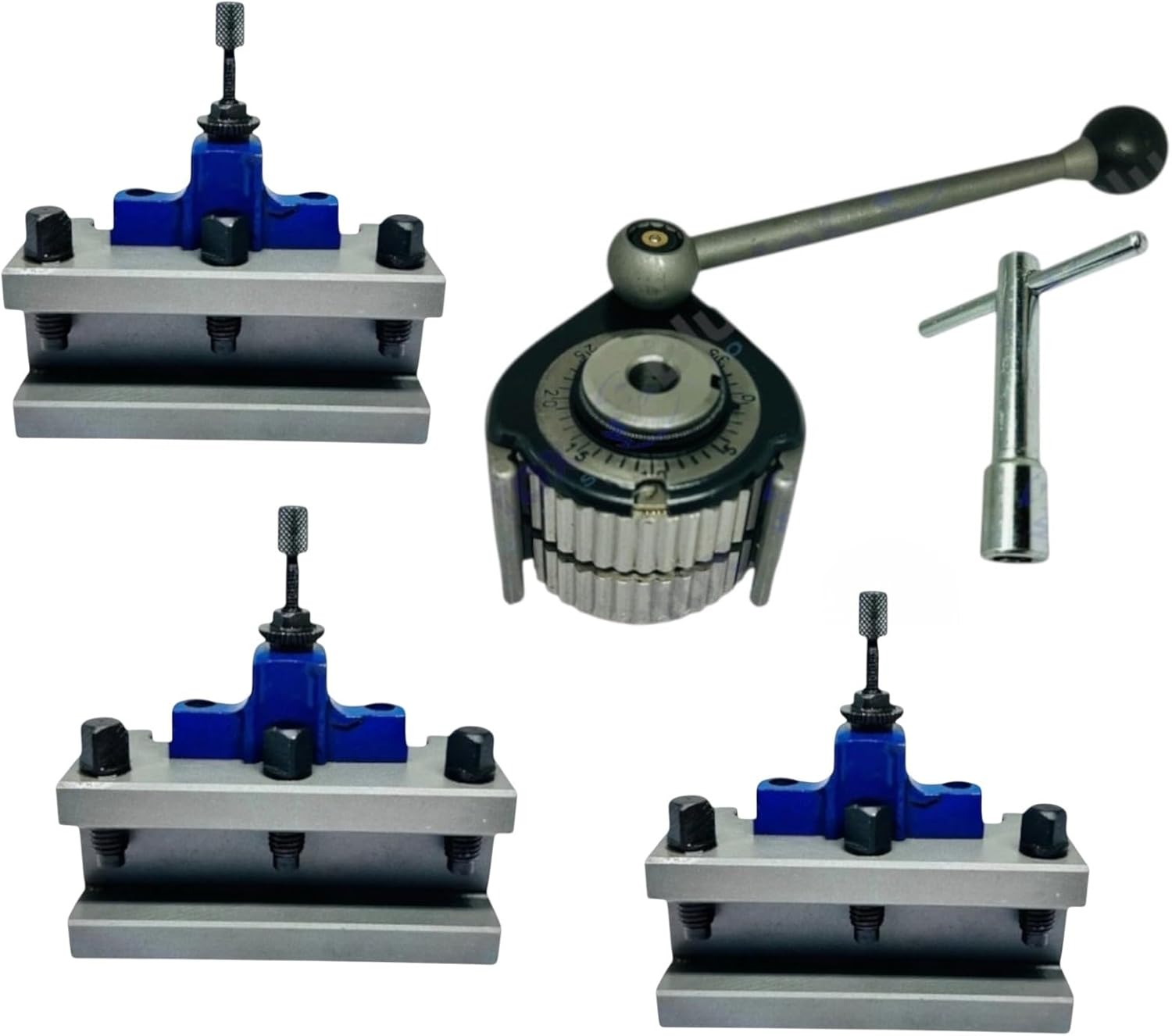 image - 2026-06-01T144023.995 A1 (Size A) 40-Position Quick Change Tool Post Set with 2 Turning Holders & 1 Boring Holder for BV20, SINO210V, D240 & CQ6125 Lathes - Image 1