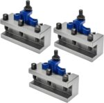 ED20100 Turning & Facing Tool Holder Set of 3 for Multifix E / E40 Quick Change Tool Post | 20mm Tool Capacity | Precision Ground Steel Holders | Fits OPTIMUM, KNUTH & TOPTECH Lathes